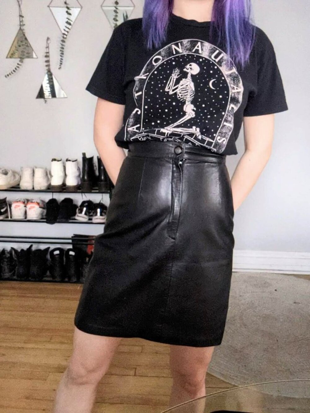 100% leather vintage skirt SUPER SOFT